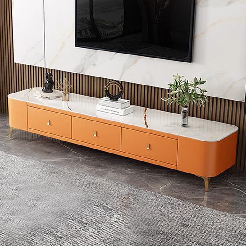 Luxurious Rectangular Glass TV Stand with Storage Drawers, 11.8"W x 15.4"H - image 8