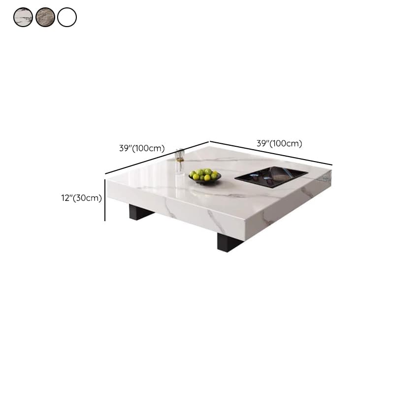 Dual Footing Geometric Figure/Square Accent Table for Home - image 15
