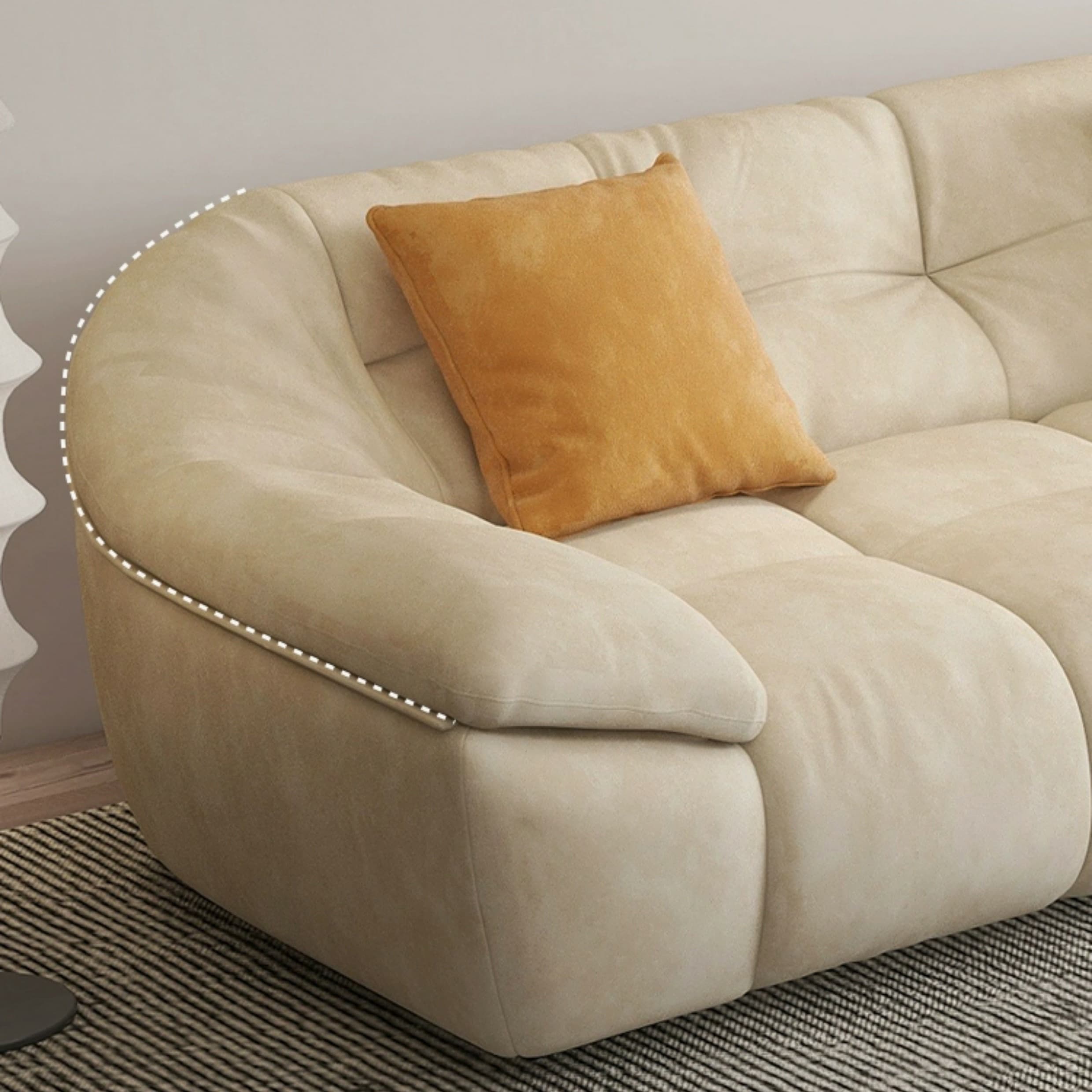 Comfortable Polyester Blend Showcase Sectional Sofa for Contemporary Home Decor - image 8