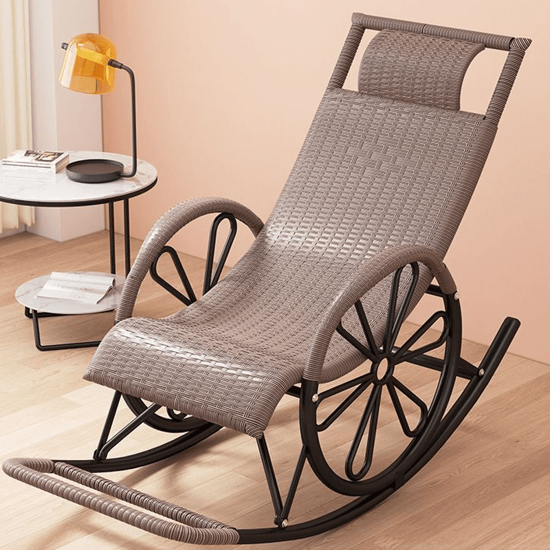 Craftsman Cane Porch Rocker with Round Arm - image 7