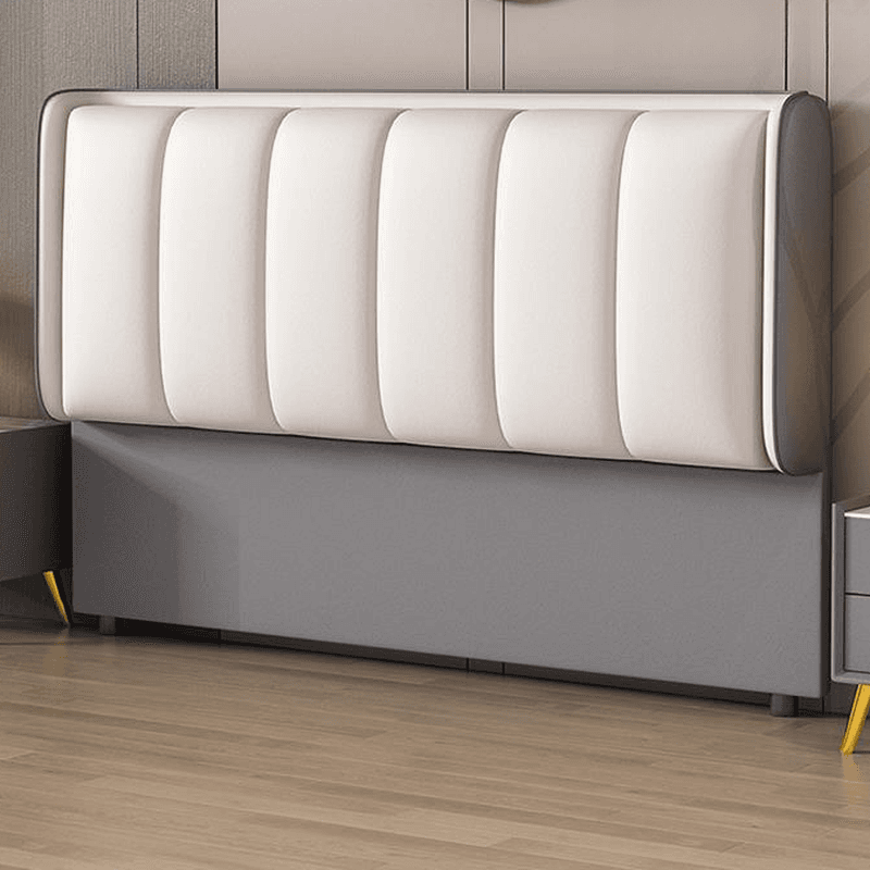 Art Deco Style Panel Headboard in Pine Wood with No Distressing, Rectangle Shape for Twin/King/Queen Bed, Featuring Sponge Upholstery and Standard Height - image 4