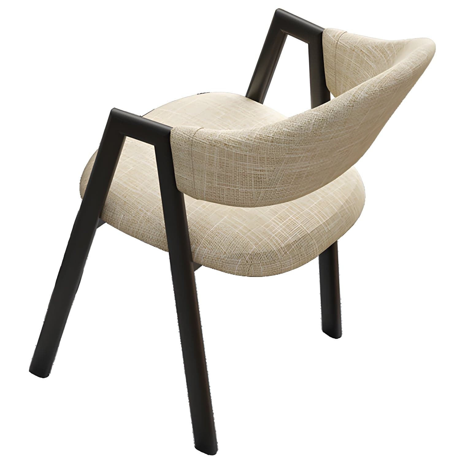 Modern Style Iron Arm Chair Open Back Dining Side Chair with Upholstered - image 7