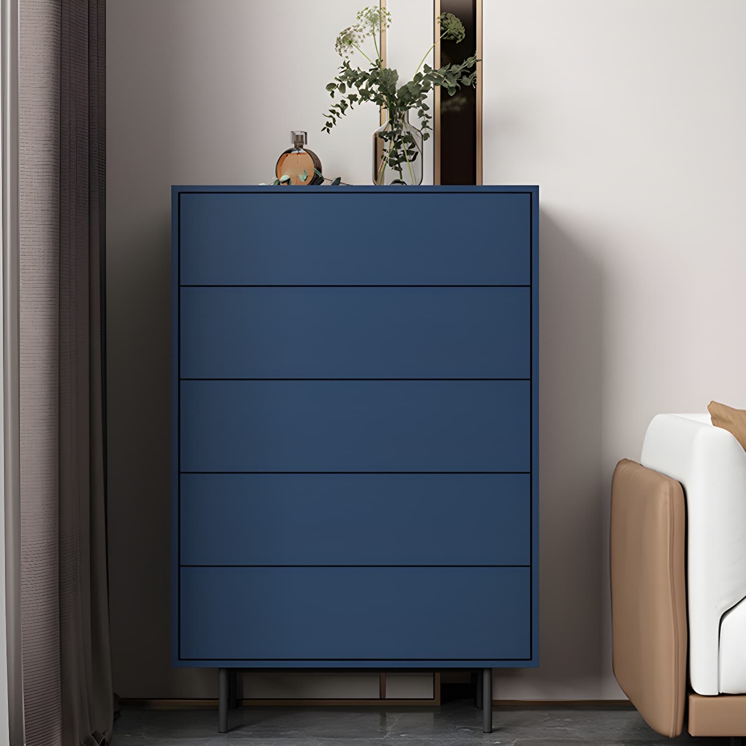 9.37"/47.24" Tall Wooden Chest, Rectangle Accent Chest with Drawers - image 17
