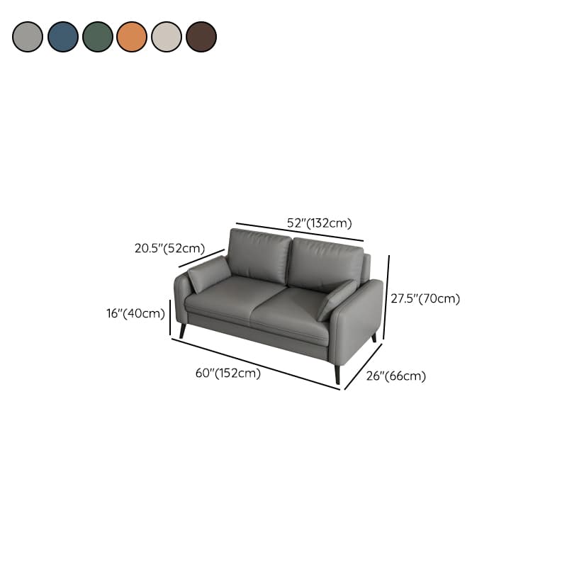 Modern Solid Color Loveseat with Square Arm and Wide Pillow Back for Living Spaces - image 23