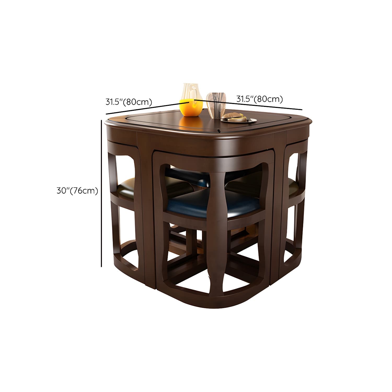 Modern Wood Dining Set in Medium Brown - Table and Chairs with Solid Wood Features - image 11
