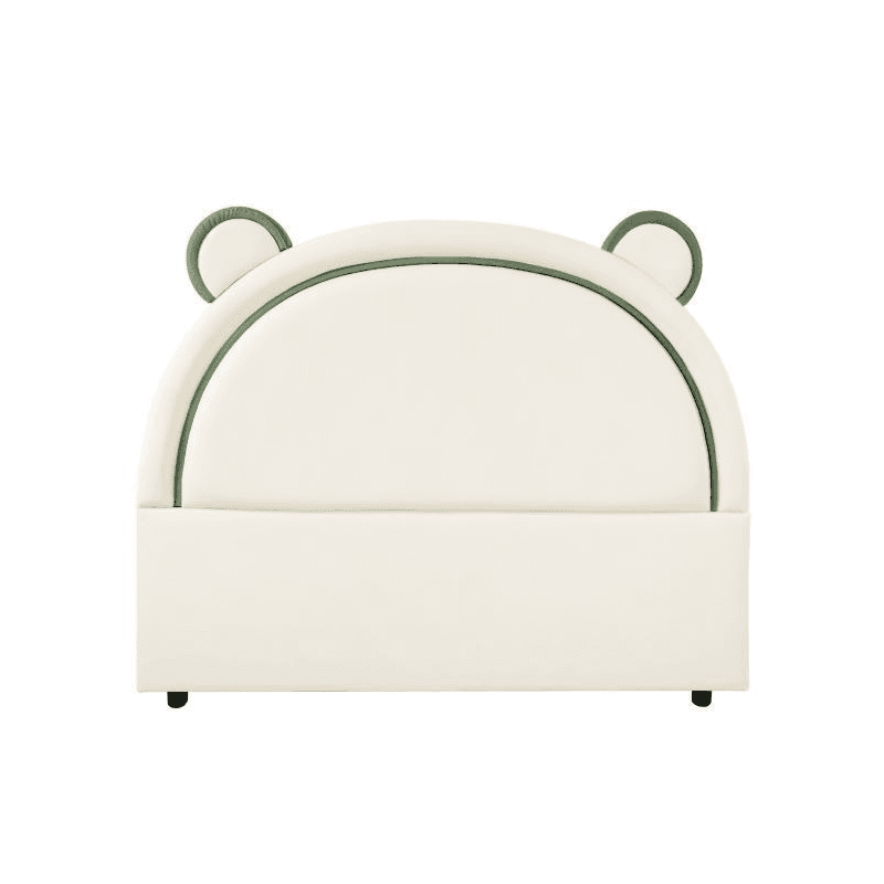 Modish Timber Panel Headboard with No Distressing, Arched Shape for Twin XL/King/Queen Bed, Featuring Sponge Upholstery and Standard Height