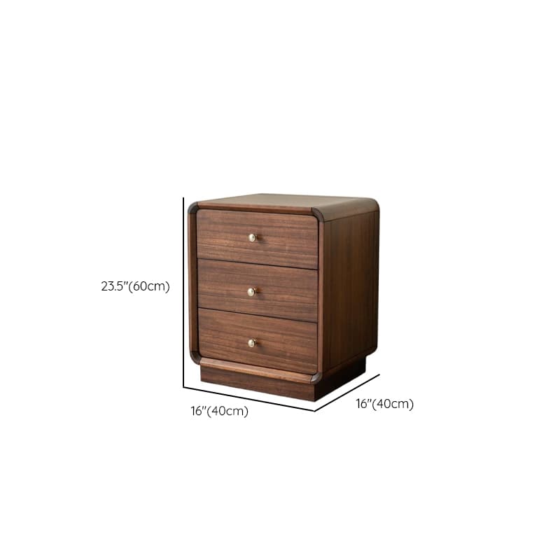 Cocoa Stylish Drawer Storage Nightstand with Walnut Countertop - image 12