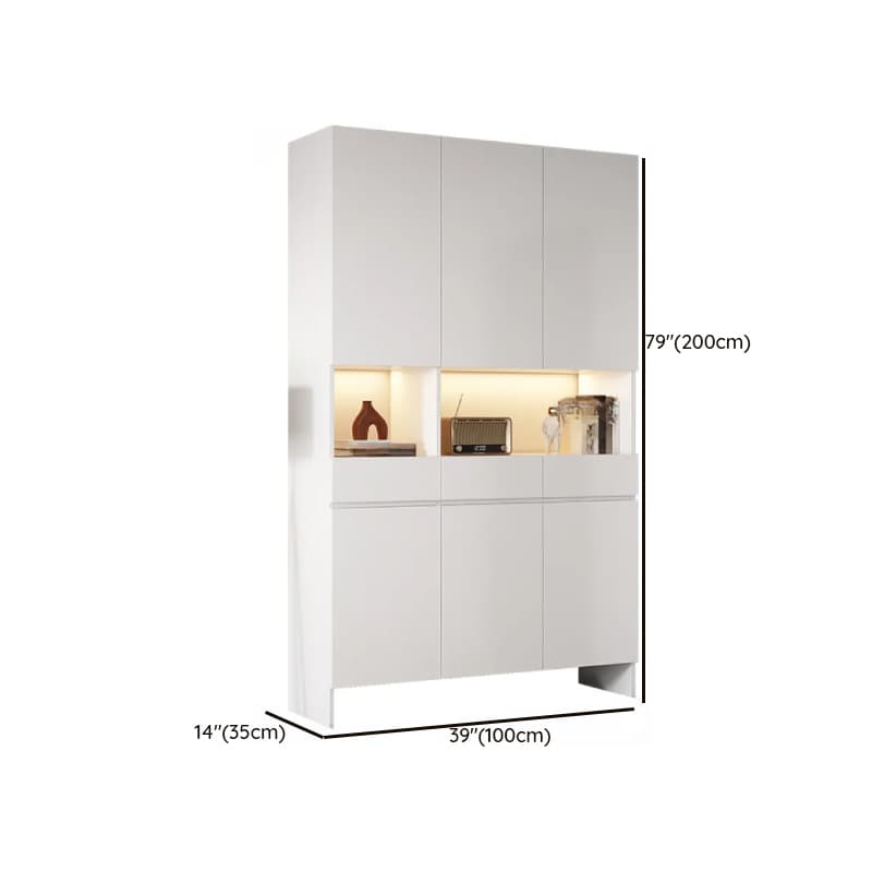 Trendy Rectangle Accent Cabinet with Hutch, Changeable Shelf, Groove Handles, Multi-Color Top, and Soft Close Drawer - image 23