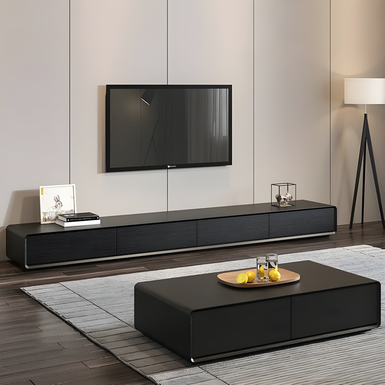 Modern Wood Coffee Table with Drawers - Rectangular Shape and Storage Included - image 15