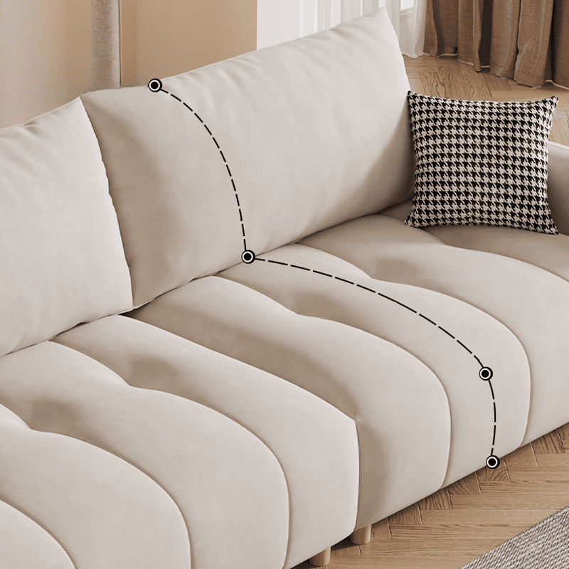 White Flannel Standard Sofa/Loveseat with Armrest - image 3