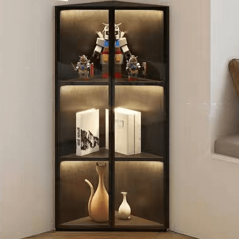 Nook Watertight Scratch-proofed Utility Storage Cabinet with Hutch, Glass-panel Door in Gray/Chalk, Stain Resistant