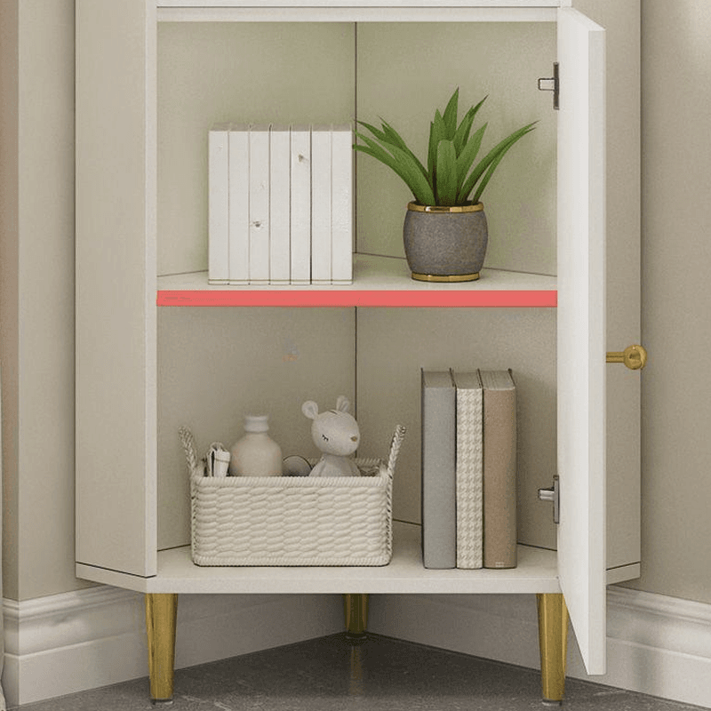 Grey/Beige Engineered Wood Utility Cabinet with Illuminating in a Modern Style - image 15