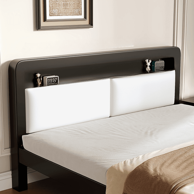 Minimalist Solid Color Storage Bed with Iron Frame and Leg for Living Room - image 12