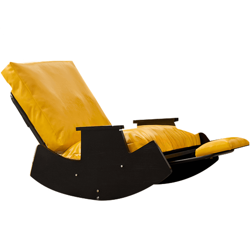 Simple Scratch-tolerant Upholstered Porch Rocker with Padded Recessed Arm - image 9
