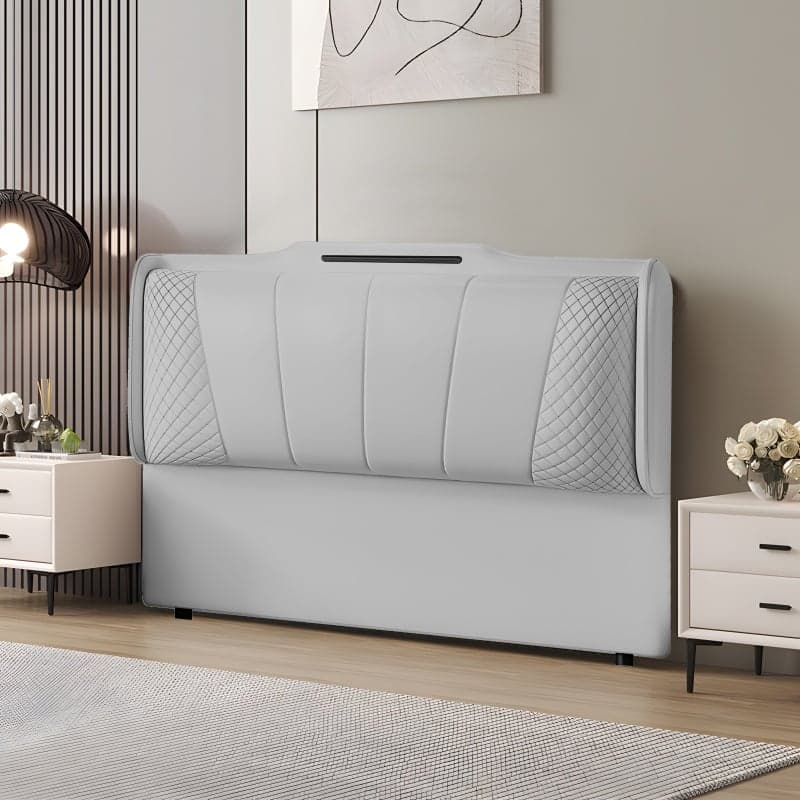 Simplistic Style Queen Wingback Headboard with Camelback Shape in Pine Wood, No Distressing, Featuring Sponge Upholstery and Standard Height - image 6