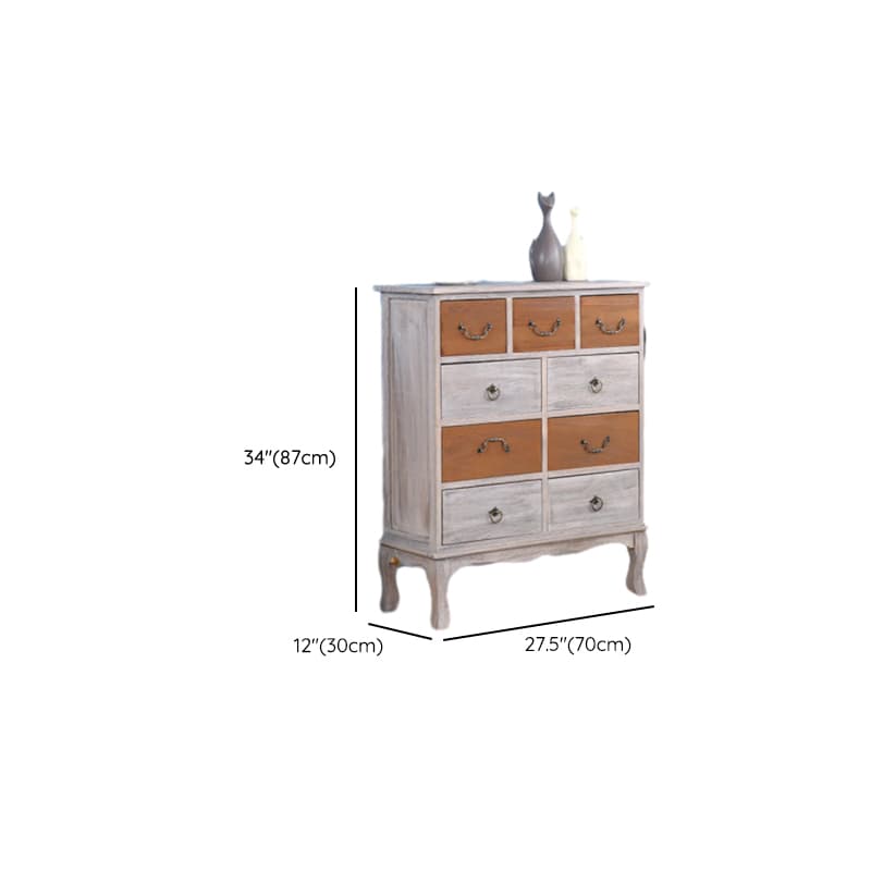 French Wood Vertical Console Dresser with 9 Drawers/7 Drawers/10 Drawers - image 23