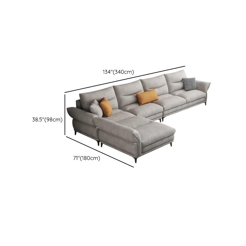 L-Shape/Straight Reversible/Horizontal Sofa Chaise/Sofa with Natural Wood Frame for Seats 5 - image 18