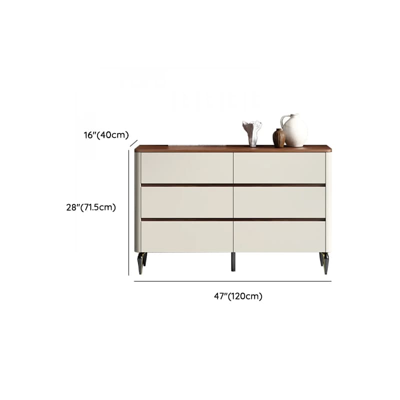 Off-White Simplistic Composite Wood Double Dresser/Bachelor Chest/Lingerie Chest with 8/6/3 Drawers in Horizontal/Vertical Orientation - image 18