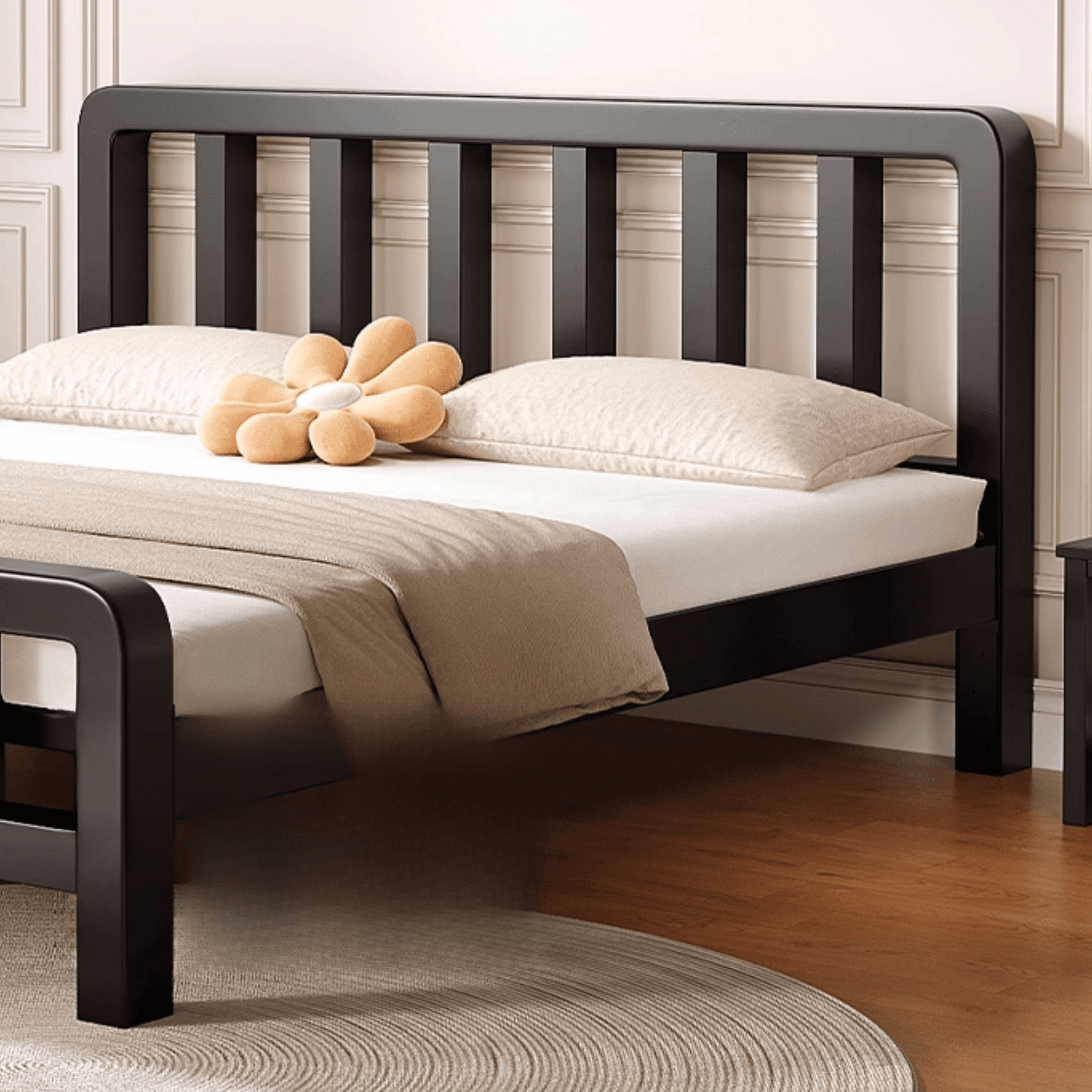 Solid Color Iron Slat Bed for Living Room - image 8