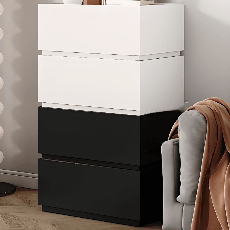 Trendy Rectangle Utility Cabinet with Manufactured Wood Countertop, Ink/White Top, and Soft Close Drawer