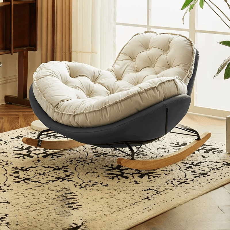 Simple Scratch-tolerant Upholstered Porch Rocker: Padded - image 4