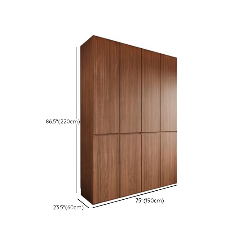 Cocoa Minimalist Natural Wood Wardrobe Closet with Soft Close Door, Interior Shelves, and Clothing Rod - image 20