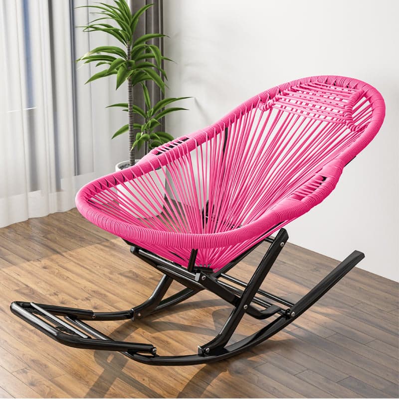 Traditional Black Metal Frame Rocking Chair with Spindle Back and High Weight Capacity - image 8