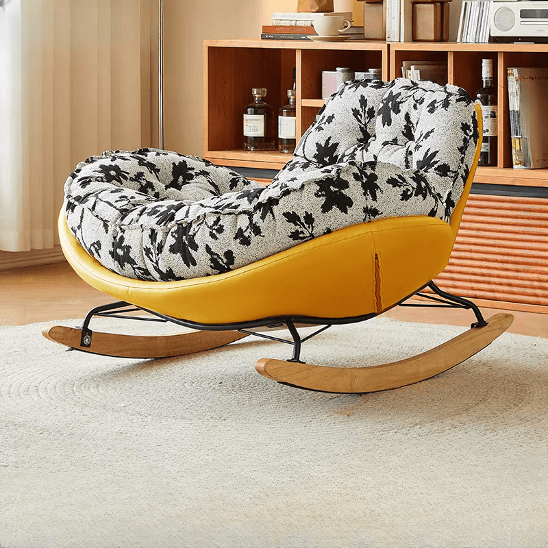Modern Scratch-tolerant Upholstered Rocking Chair with Padded Comfort - image 4