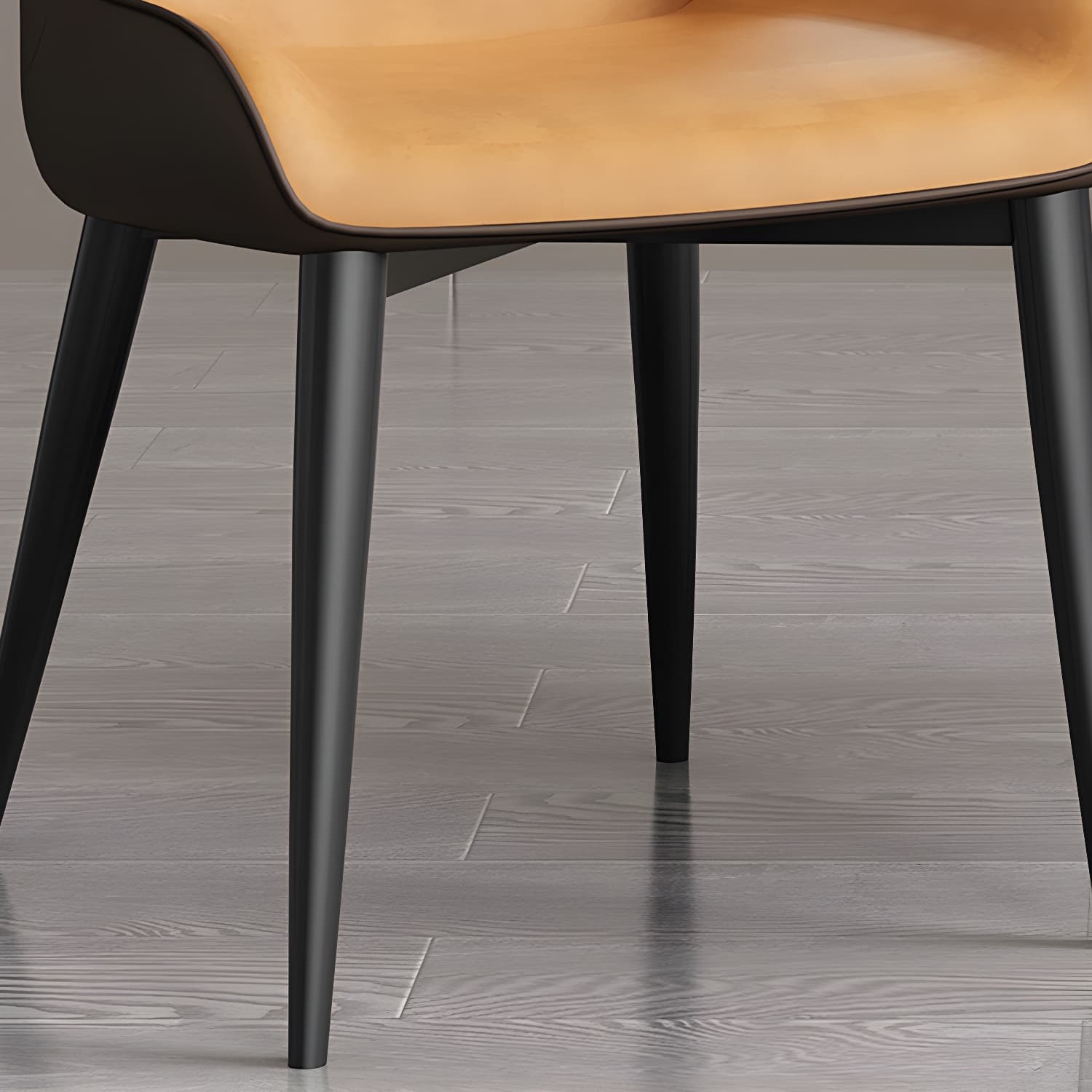 Contemporary Home Wingback Side Chair Matte Finish Leather Dining Chair - image 15