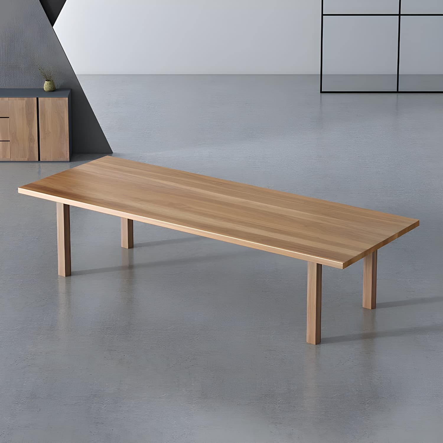 Modern Solid Wood Table for Restaurant Rectangle Brown Dining Table with 4 Legs - image 7