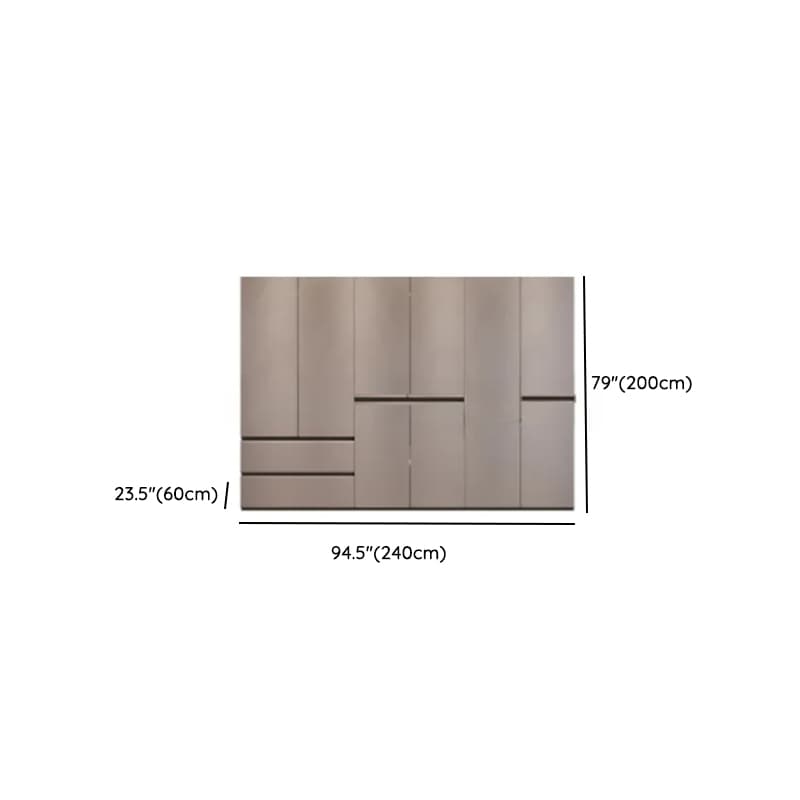Sand Minimalist Laminate Cabinet Armoire with Soft Close Drawer, Soft Close Door, Interior Shelves, and Clothing Rod - image 15