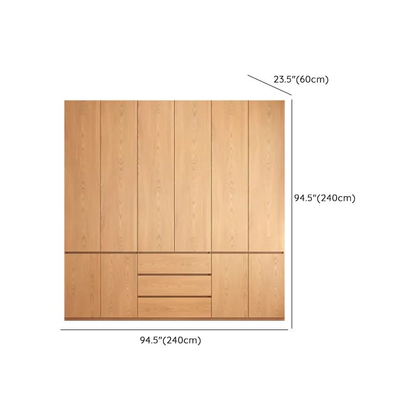 Natural Finish Unfixed Almirah Manufactured Wood Soft Close Drawer Soft Close Door Hinged - image 26