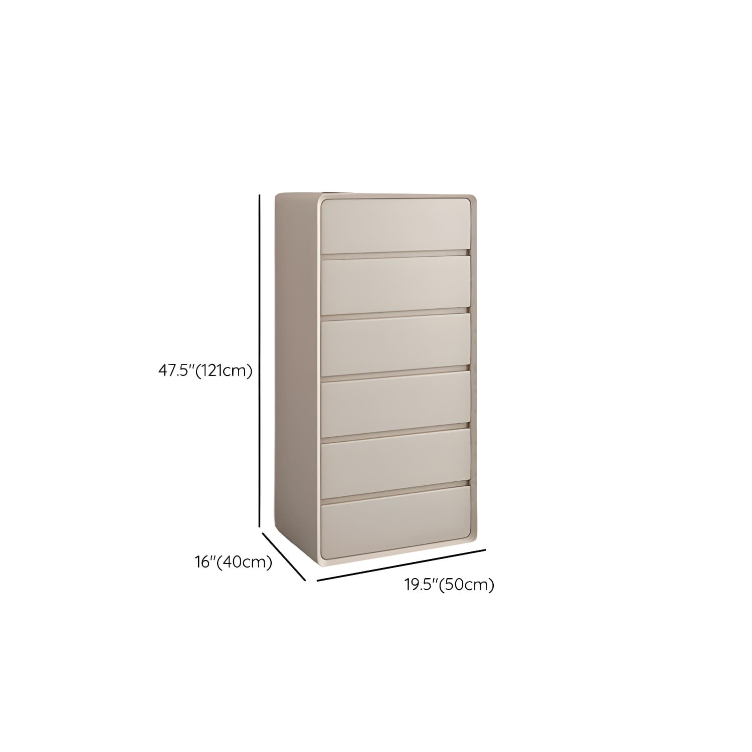 Narrow Modern White Wood Dresser with Soft Close Drawers for Living Room - image 18
