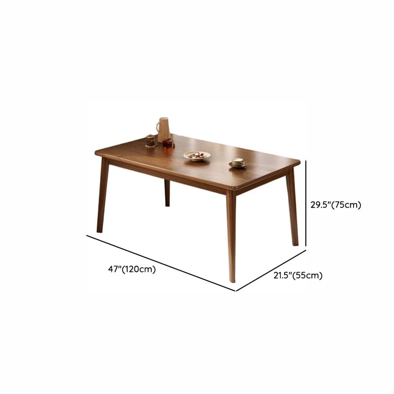 Rectangular Recycled Wood Dining Table Set with 4 Legs, Fixed Table, Padded Chair, Back Seat, 5-piece - image 11
