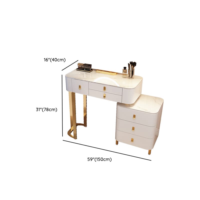 Multi-Purpose Scalable Vanity Set with Push-Pull Drawers, Adjustable Touch & Adjustable Brightness Lighting System, Dividers Included - image 21