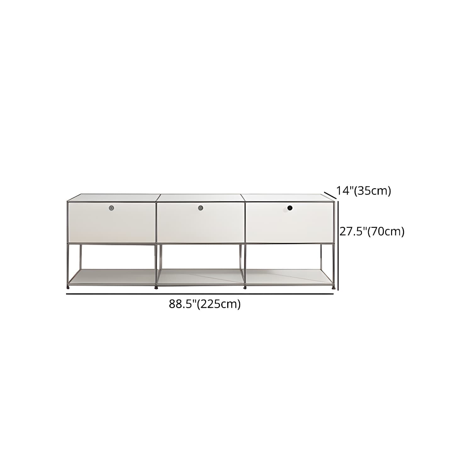 Modern Rectangle Storage Server Metal Sideboard for Dining Room - image 19