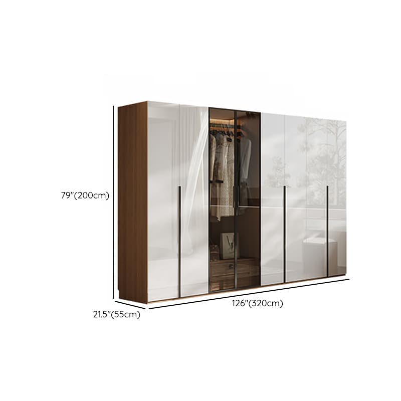 Casual White Lumber Wardrobe Closet with Soft Close Drawer, Door, Interior Shelves, and Clothing Rod - image 34