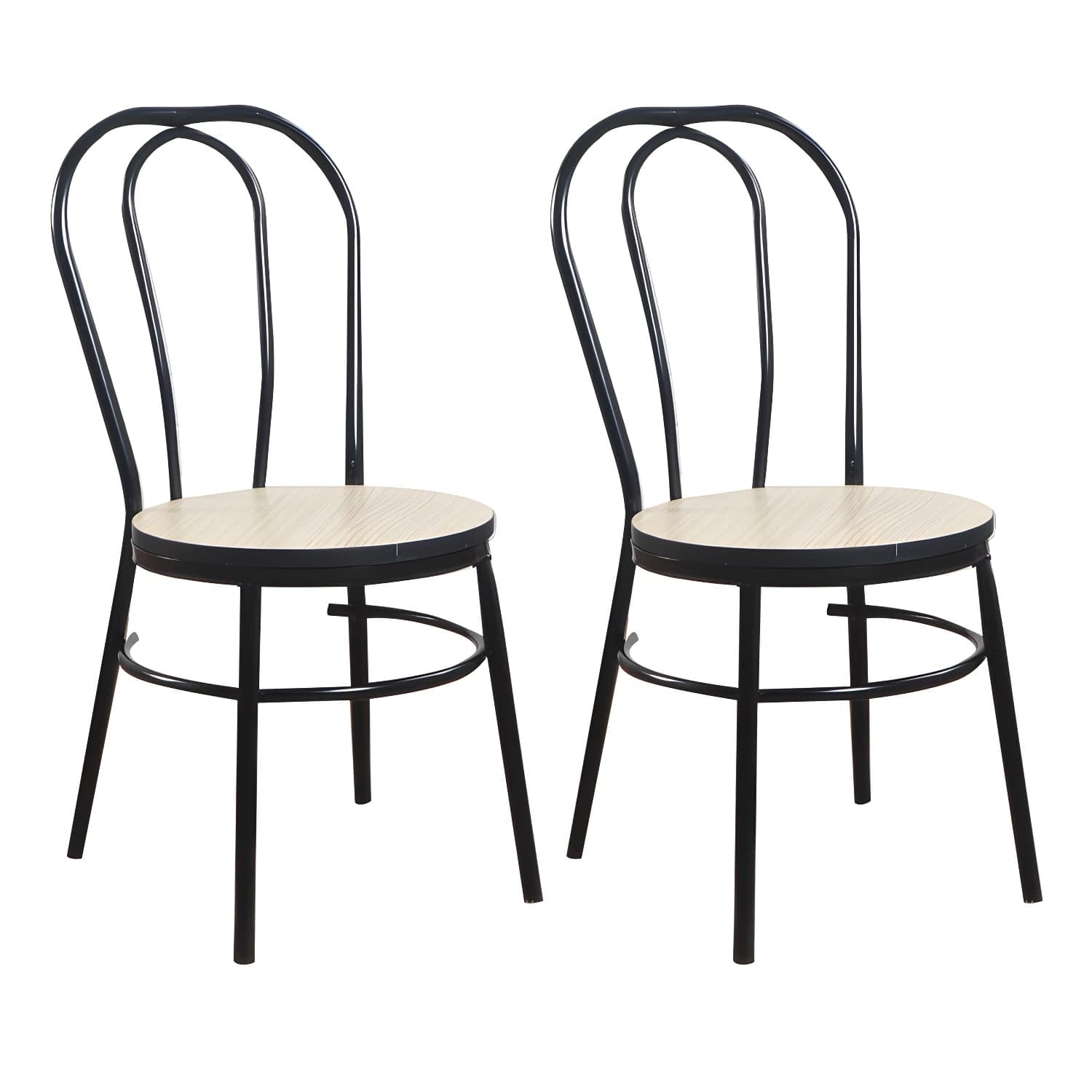 Contemporary Metal Dining Room Chairs Open Back Dining Armless Chair for Home Use - image 9