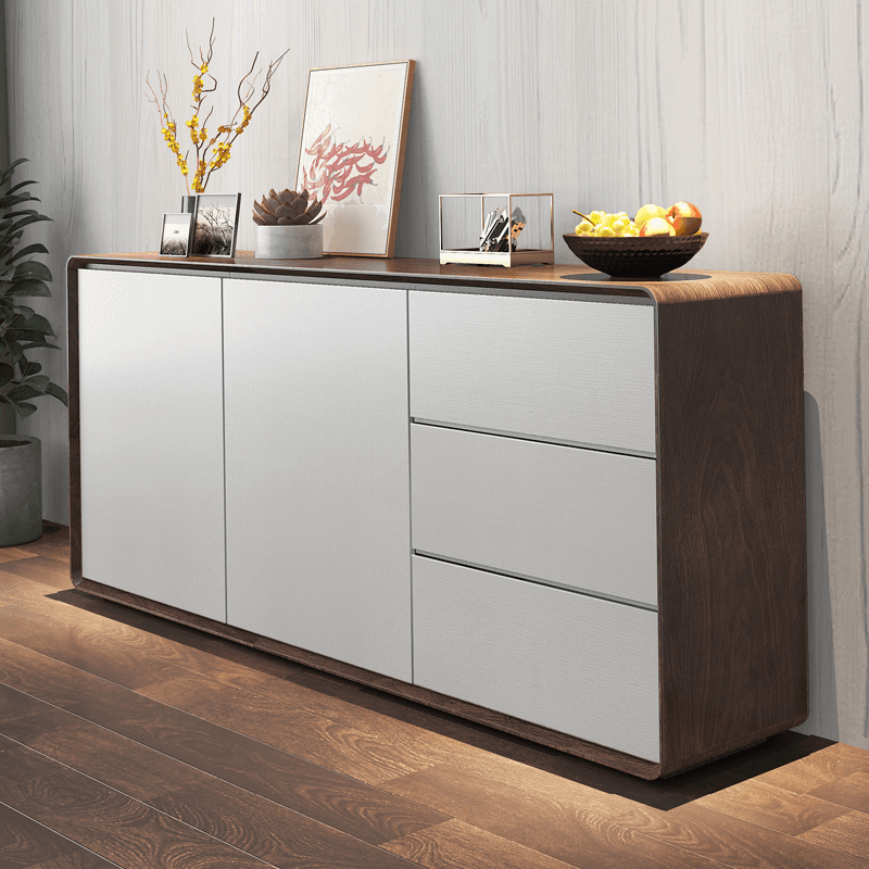 Simplistic Standard/Narrow Sideboard with 3 Drawers, 3 Shelves, Compartment, 2 Doors & Closet - image 8