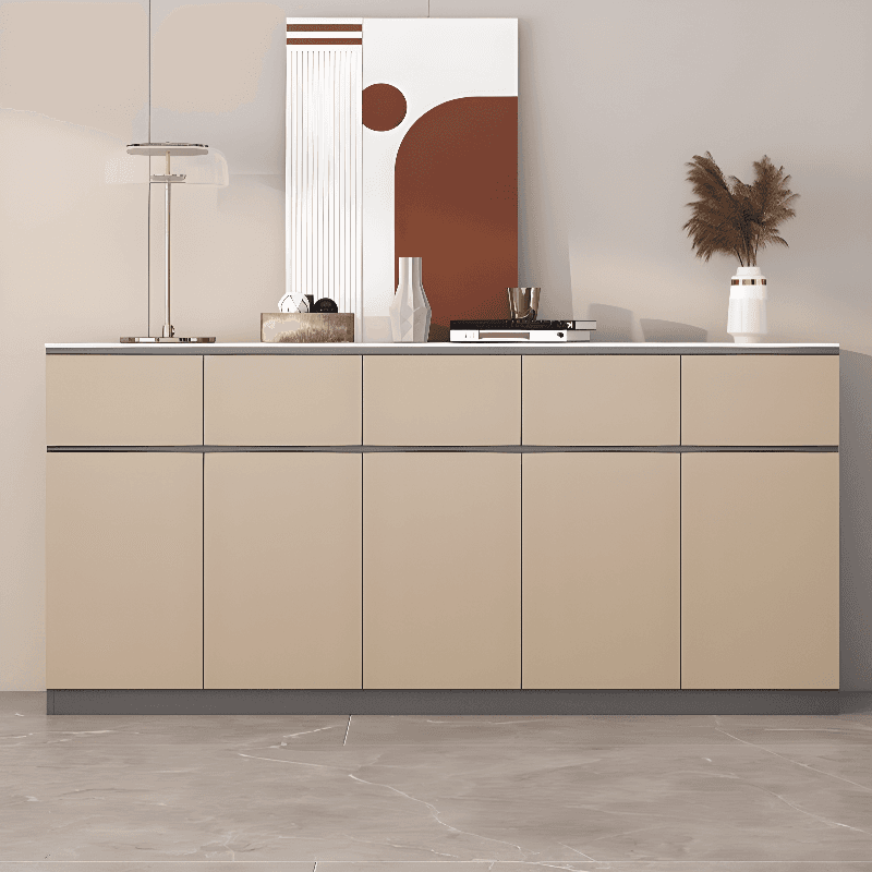 Four Internal Shelves/Two Internal Shelves & 4 Doors/5 Doors & 2 Drawers/5 Drawers Standard Sintered Stone Sideboard with Compartment - image 3