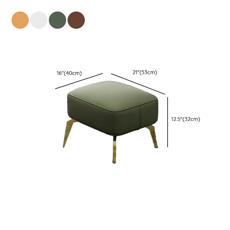 2 Piece Set Simplistic Lime Green/Auburn/Apricot Color Scratch-defiant Upholstered Rocking Accent Chair with Track Arm & Footstool - image 13