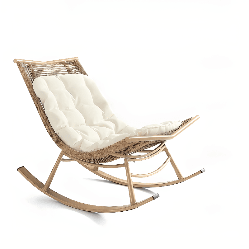 Cocoa Craftsman Wicker Front Porch Rocking Chairs with Separable Pillowcase - image 9