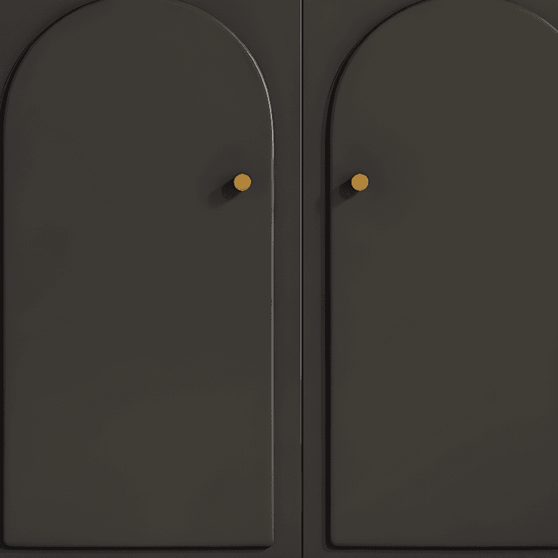Midnight Black Modern Sideboard with 3 Drawers, Standard Size, 1 Shelf, Larder Storage, and 2 Doors - image 5