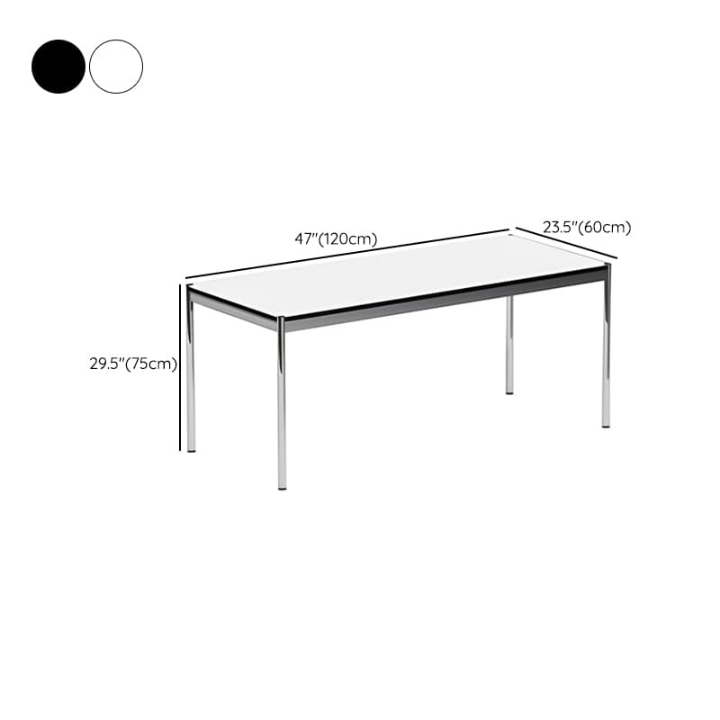 Fixed Table Standard Height Rectangular Dining Table for 8/4 People/6 People with Stainless Steel Legs and a Top in Engineered Wood in a Modern Simple Style - image 10