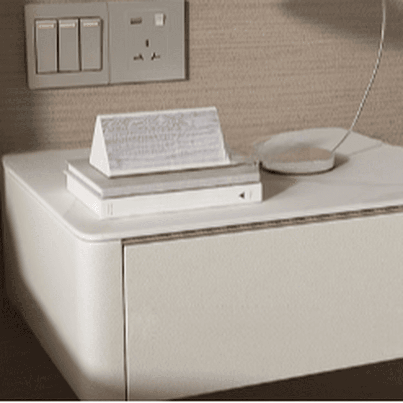 Organic Stone Countertop 1 Drawer Bedside Cabinet with Hanging Shelf - image 14