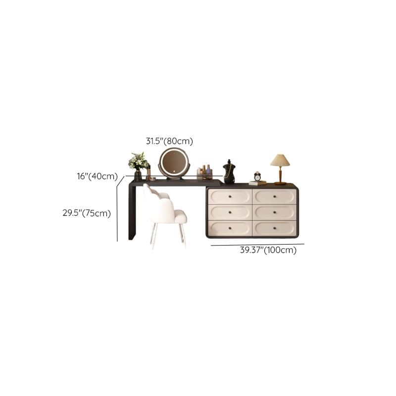Midnight Black Scalable Makeup Vanity for Sleeping Room with Push-Pull Feature - image 14