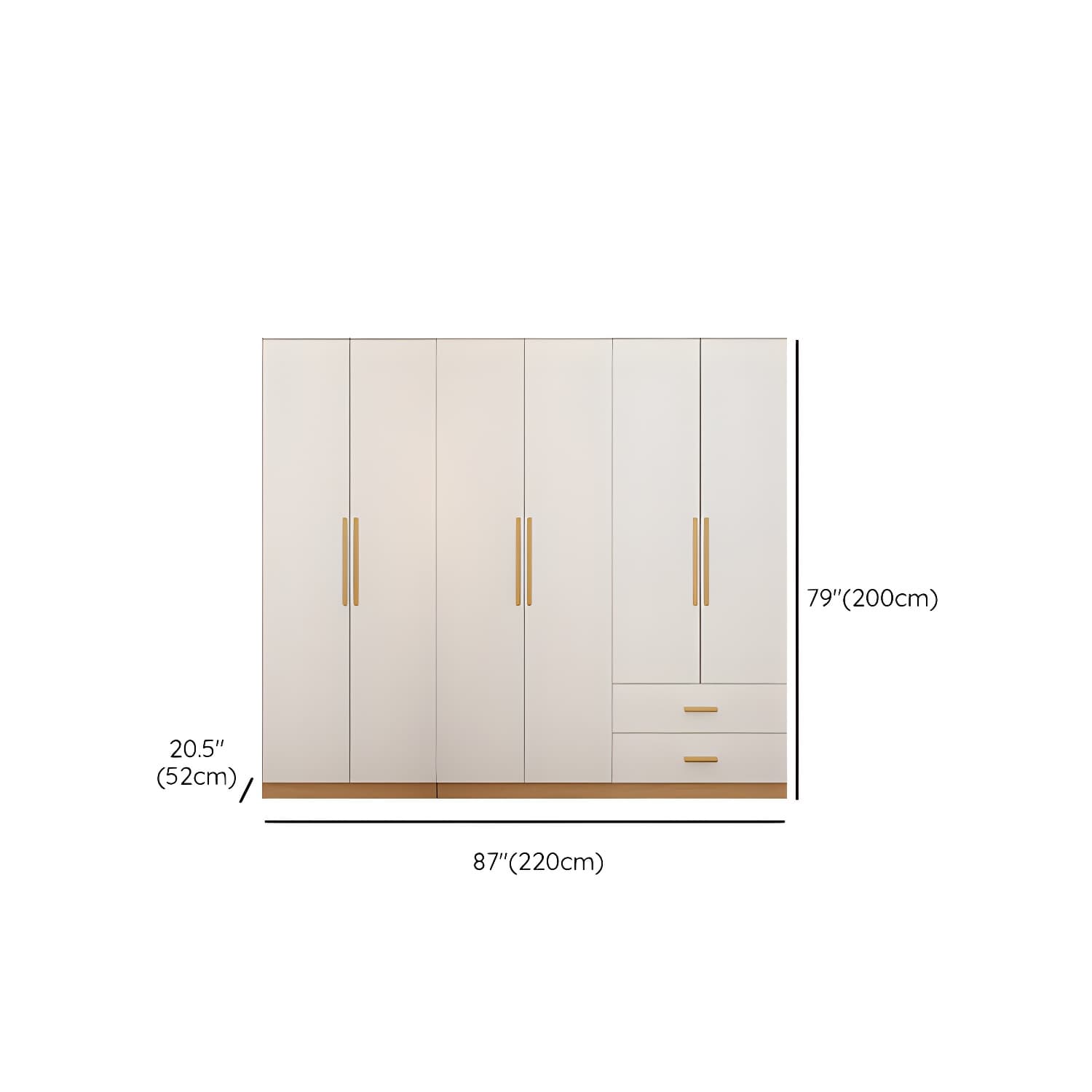 Contemporary Style Wardrobe Wooden Bedroom Closet with Hinged Door - image 20