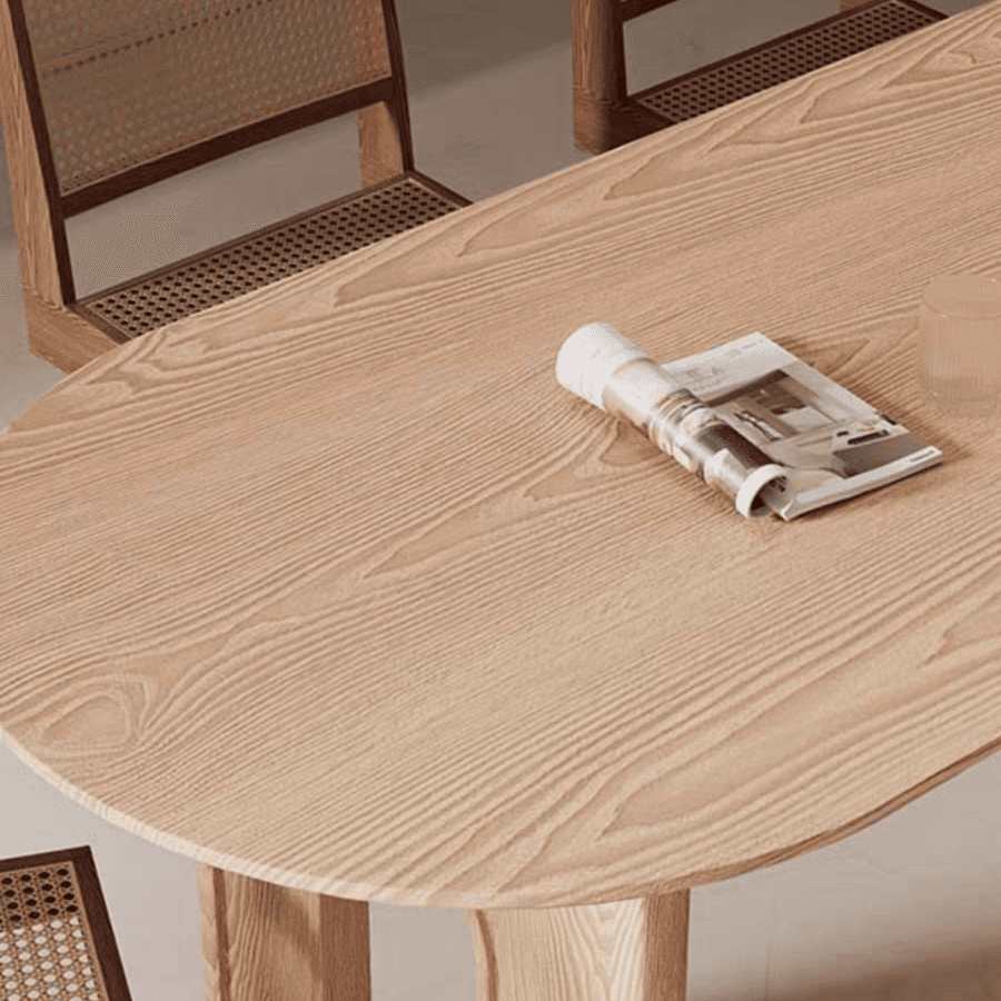 Natural/Espresso Finish/Sand Natural Pine Wood Dining Table for 9 People/for 6 - image 5