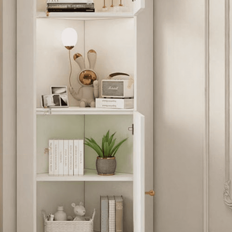 Grey/Beige Engineered Wood Utility Cabinet with Illuminating in a Modern Style - image 11