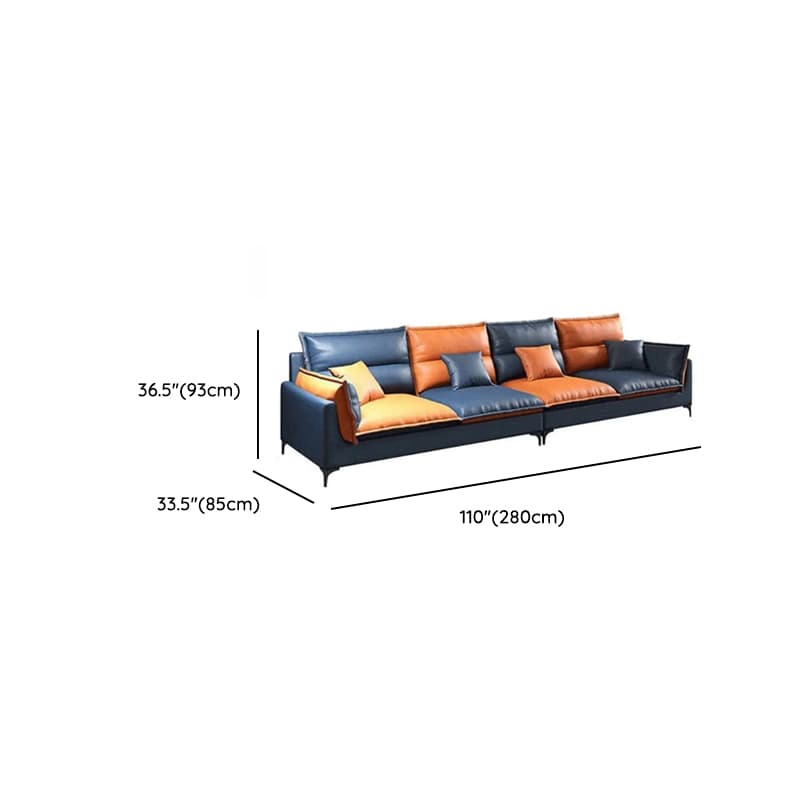 Casual Straight Stain Resistant Sofa in Dark Grey with Horizontal Orientation, Sponge Seat Fill, and Square Arm - image 18